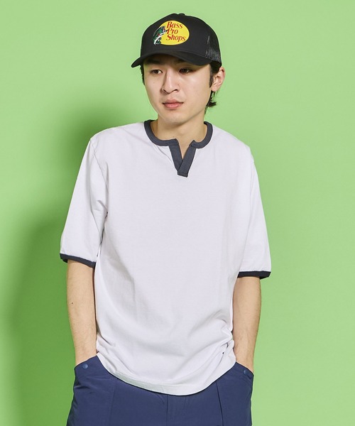 「WALLA WALLA SPORT」 半袖Tシャツ MEDIUM ホワイト×グリーン メンズ_画像3