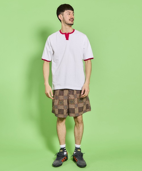 「WALLA WALLA SPORT」 半袖Tシャツ MEDIUM ホワイト×グリーン メンズ_画像6