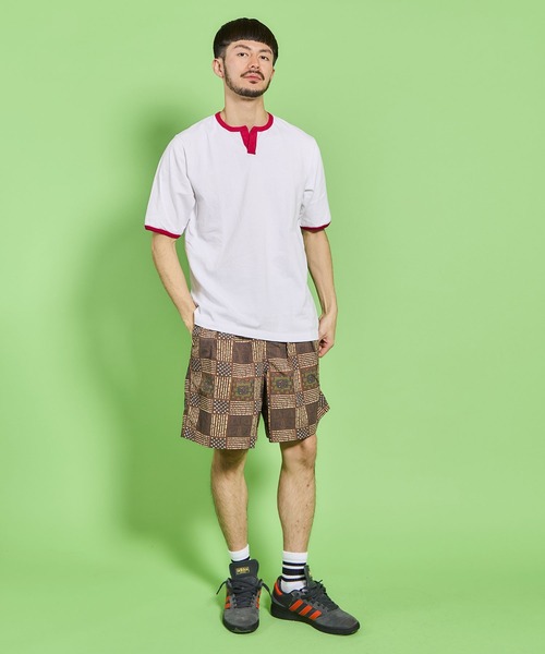 「WALLA WALLA SPORT」 半袖Tシャツ MEDIUM ホワイト×グリーン メンズ_画像8