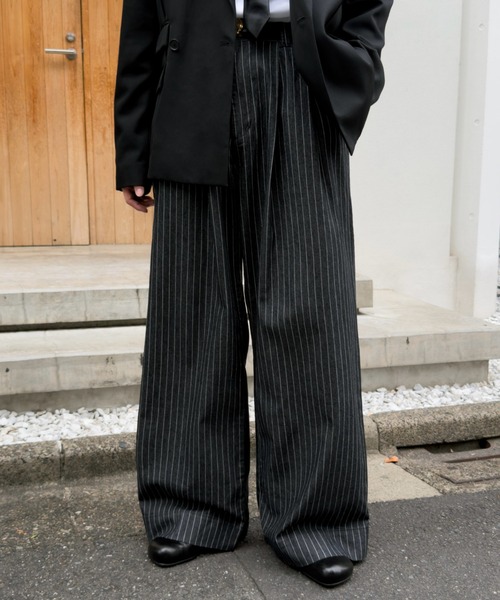soerte ワイドパンツ ジーンズ Wide Buggy Vintage Like Denim Pants 