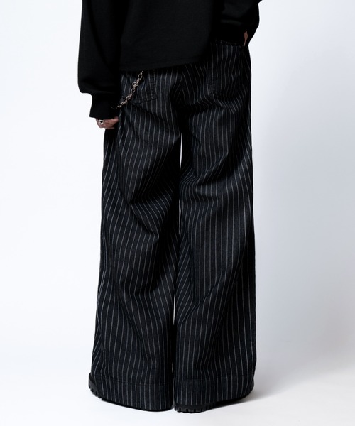 soerte ワイドパンツ ジーンズ Wide Buggy Vintage Like Denim Pants