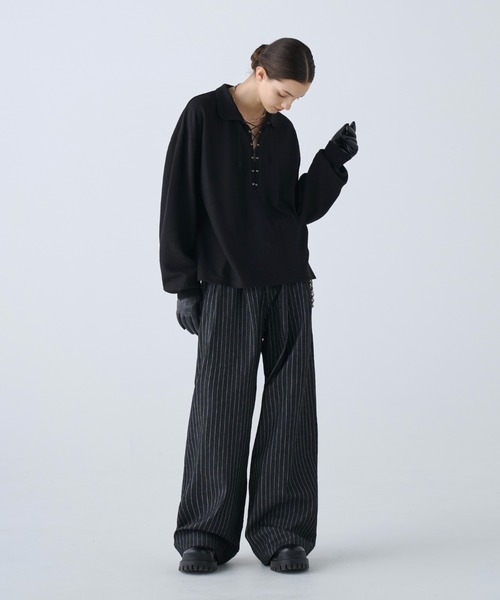 soerte ワイドパンツ ジーンズ Wide Buggy Vintage Like Denim Pants 