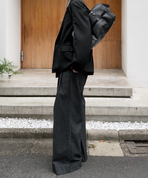 soerte ワイドパンツ ジーンズ Wide Buggy Vintage Like Denim Pants 