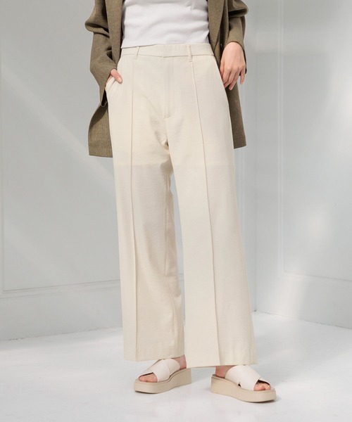 「LOWRYS FARM」 スラックス MEDIUM アイボリー レディース_画像8