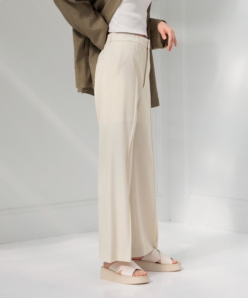 「LOWRYS FARM」 スラックス MEDIUM アイボリー レディース_画像9