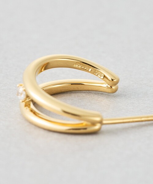 Jouete（ジュエッテ） ピアス ダブルフープピアス ジルコニア