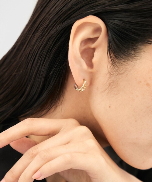 jouete ジルコニアフープピアス Jouete（ジュエッテ） フープ ピアス ダブルフープピアス ジルコニア