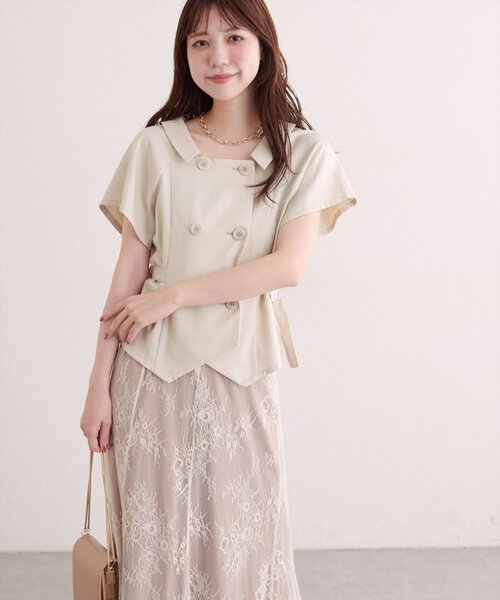 natural couture ベスト ジレ トレンチ風ベスト レディース : ZOZOTOWN