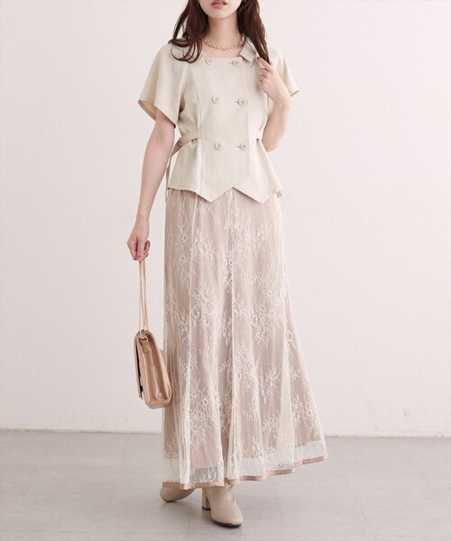 natural couture ベスト ジレ トレンチ風ベスト レディース : ZOZOTOWN