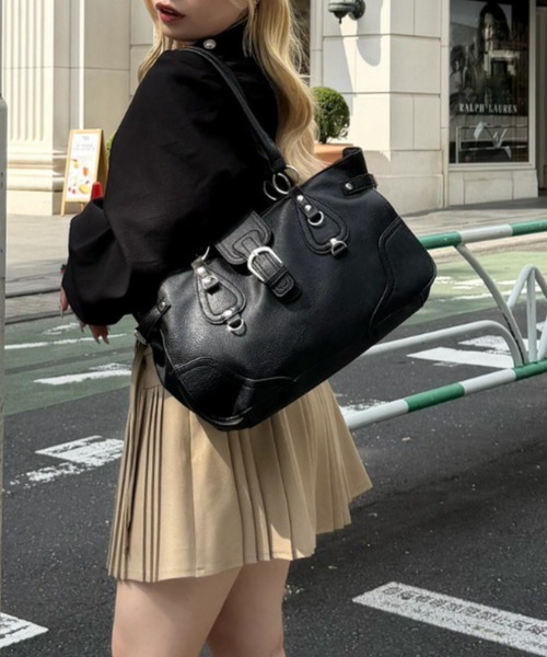 APPORTE PAR LES MARCHES ボストンバッグ 合皮ベルトボストンバッグ