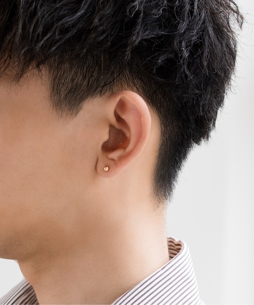 HERME ピアス 14kgf miniハートピアス black 染料仕上げ【受注制作】 ピアス