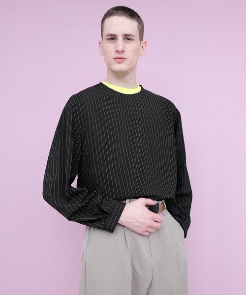激安大特価2022 シャツ ZOZOTOWN PayPayモール店 - 通販 - PayPayモール ブラウス ショルダーZIP ストライプ プルオーバーシャツ 再入荷国産