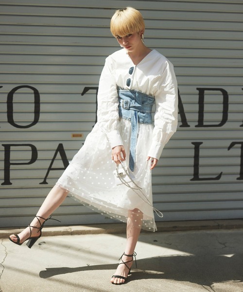 ワンピース シャツワンピース Narcissus デニムベルトワンピース Zozotown Yahoo 店 通販 Yahoo ショッピング