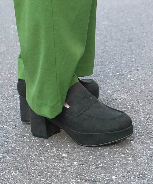 ノイエザマーケット（neue the market）/ストーム付ヒールローファー/TM22474 NEUE THE MARKET ローファー ストーム付ヒールローファー/TM22474