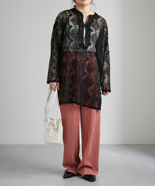 SLY | GRAPHICAL SHEER トップス (Tシャツ・カットソー(長袖