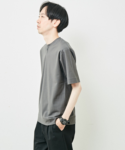 MEN'S MELROSE tシャツ カリキュロカラミヘンリーネックTシャツ メンズ