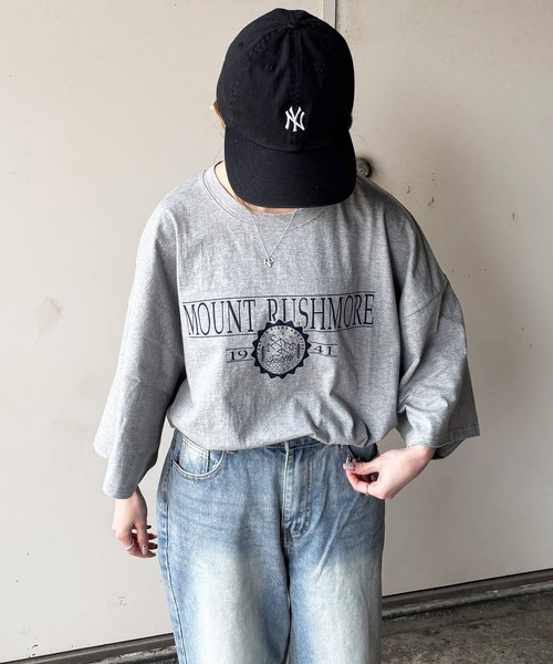 I-SOOK（アイスー） tシャツ 半袖 ビッグサイズロゴTシャツ(kiharu
