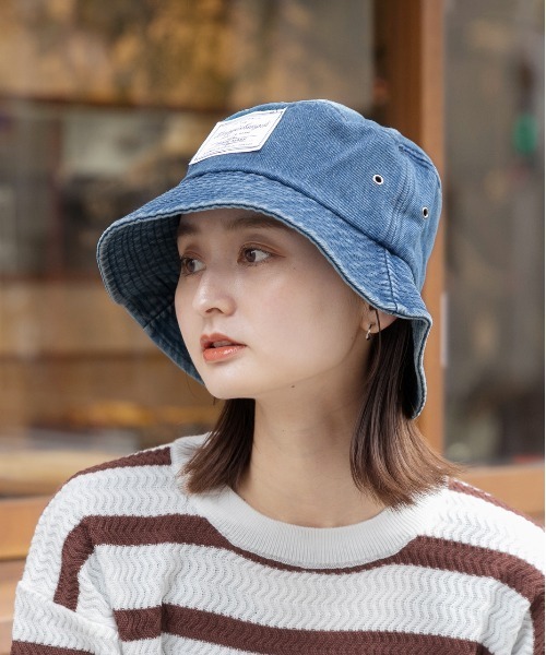 FORSOMEONE デニム風バケットハット FORSOMEONE デニムバケハ 48 DENIM BUCKET HAT