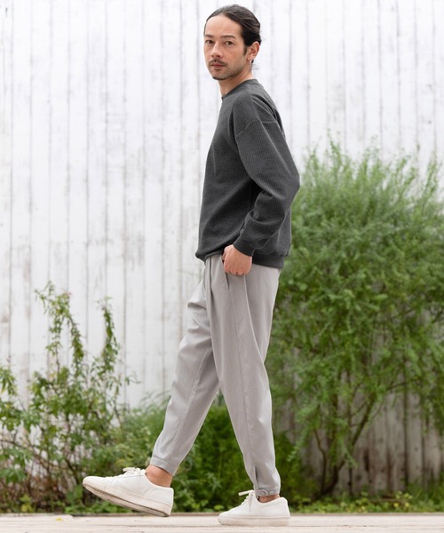 CAMBIO（カンビオ） tシャツ mlt4637- ストライプ柄ジャガードプル