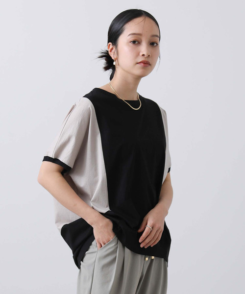 【１着でも送料無料】 Gready Brilliant tシャツ Tシャツ バイカラー切替フレンチ トップス