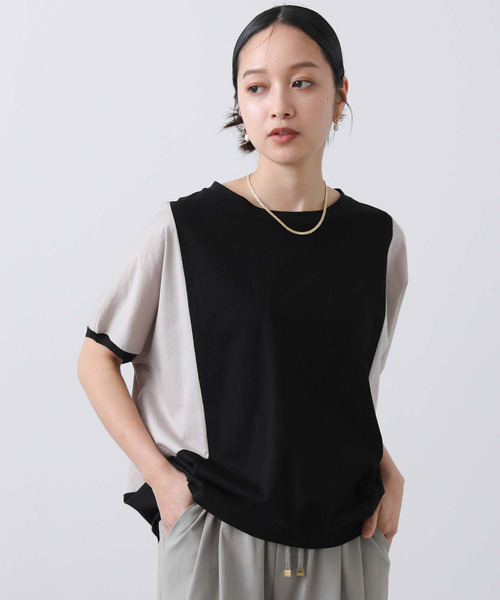 FRASE FRANCESCA SEVERI 売れ筋商品|||フラーゼ フランチェスカ セヴェリ Tシャツ トップス レディース Tops Black Amazon | 【ブラック／M】レディース Tシャツ トップス 重ね着風