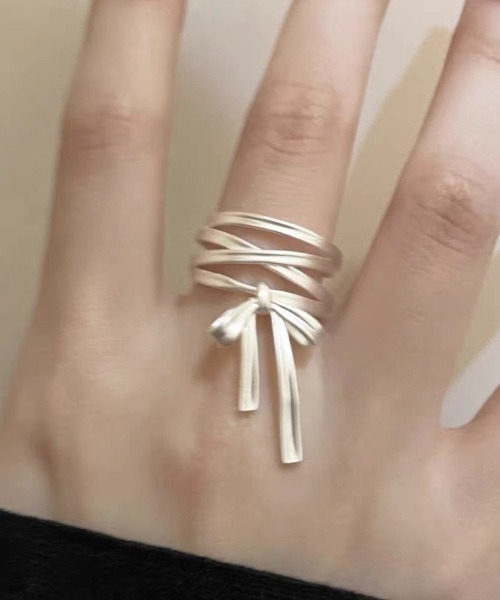 レースアップリボンシルバーリング MASHIRO 指輪 リング 「MASHIRO」レースアップリボンリング（MA