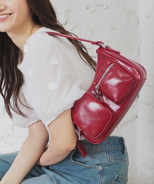 Honeys（ハニーズ） ショルダーバッグ バッグ アウトポケットバッグ