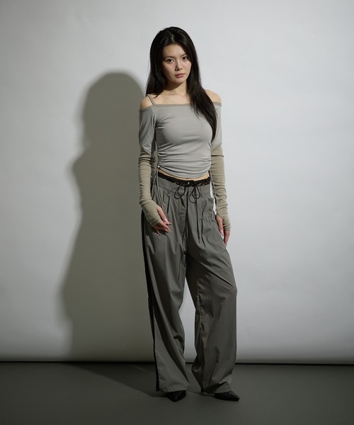 AWL Ellno de Mavie パンツ lace double waist pants / レースダブル