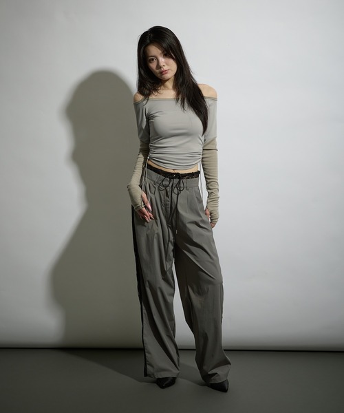AWL Ellno de Mavie パンツ lace double waist pants / レース