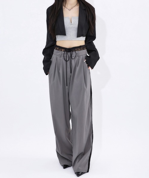 AWL Ellno de Mavie パンツ lace double waist pants / レース