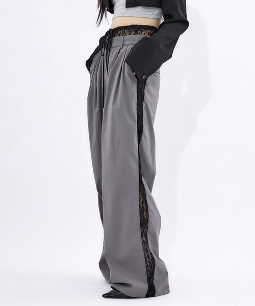 AWL Ellno de Mavie パンツ lace double waist pants / レース
