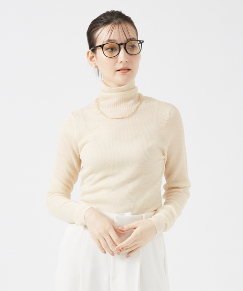 qualite（カリテ） ニット セーター シャイニーリブニット レディース