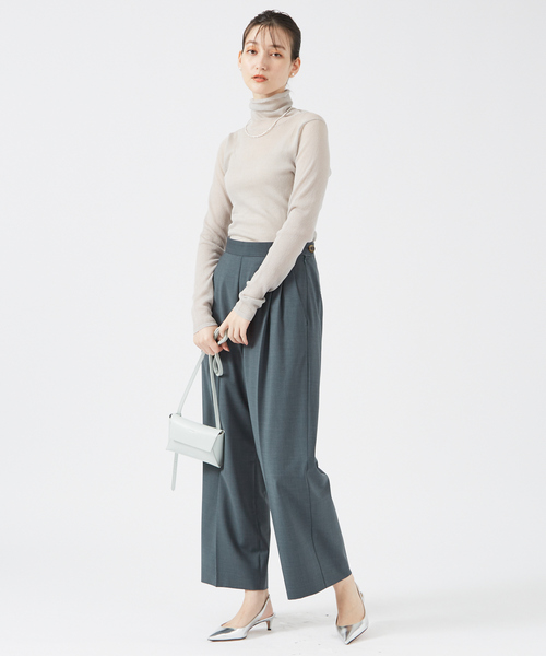 qualite（カリテ） ニット セーター シャイニーリブニット レディース