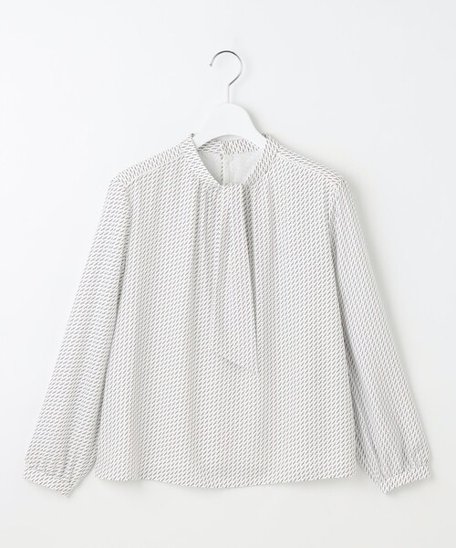 tシャツ 幾何プリント モックネック カットソー レディース J.PRESS tシャツ 幾何プリント モックネック カットソー