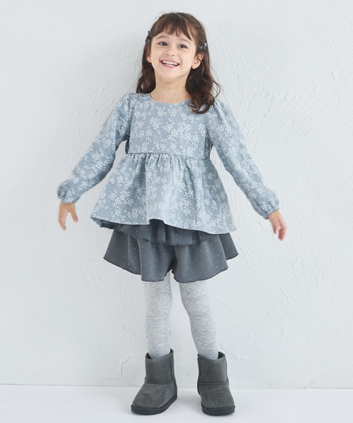 import❁︎小花柄 バックボタン＆バックリボンブラウス バックリボンAライン フラワー柄ブラウス [C7563] - レディース
