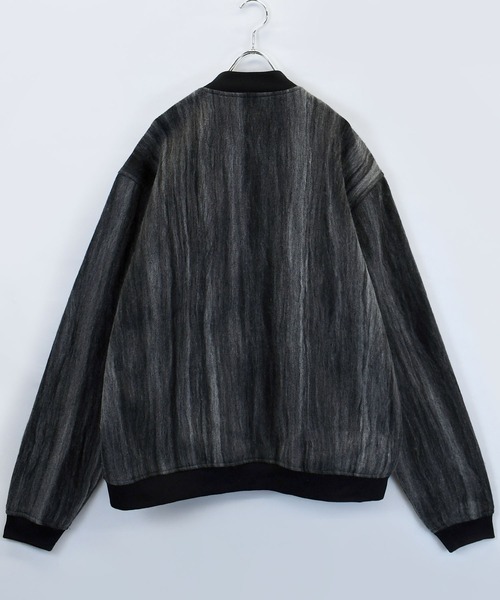 ニット セーター shaggy striped knit / シャギーストライプニット レディース メンズ Soupy セーター ニット stripe shaggy knit blouson/ストライプ