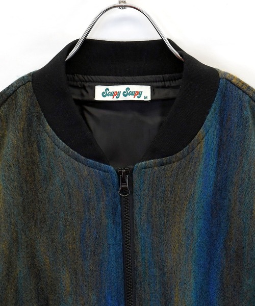 ニット セーター shaggy striped knit / シャギーストライプニット レディース メンズ check shaggy knit pullover / チェックシャギーニットプル
