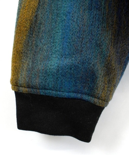 Soupy セーター ニット stripe shaggy knit blouson/ストライプ