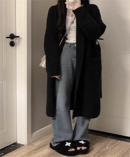 Dream garden（ドリームガーデン） カーディガン シャギーロングニット