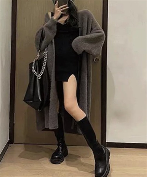 Dream garden（ドリームガーデン） カーディガン シャギーロングニット