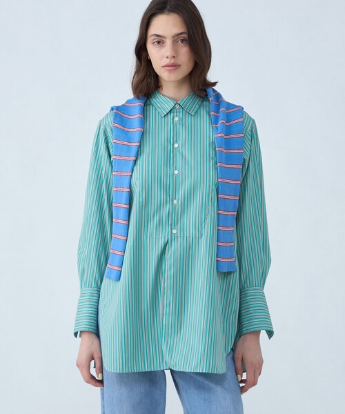 MACPHEE（マカフィー） ブラウス シャツ コットンブロード チュニック