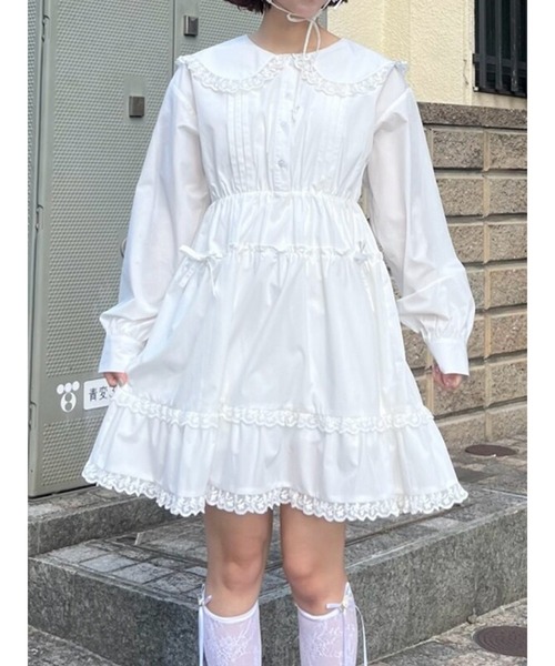 merry jenny メリージェニー ピンタックフレアミニワンピース merry jenny（メリージェニー） ワンピース ピンタックフレアミニ