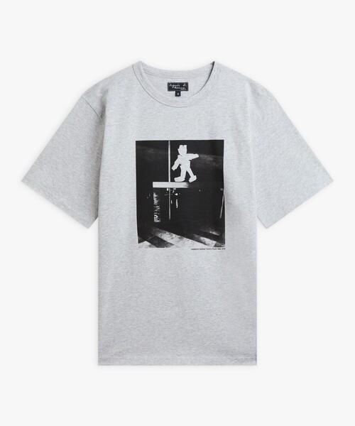 agnes b.（アニエスベー） tシャツ メンズ プリント コットン 半袖