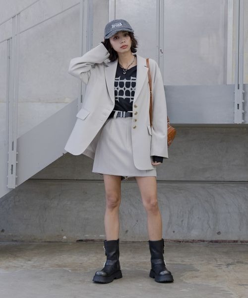 ★パリ発 maje★センタープレス スーツ系 ショートパンツ グレー グレンチェックSet UPショートパンツ（ショートパンツ