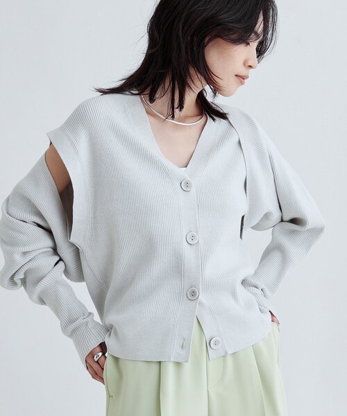 INDIVI GALLEST カーディガン ボレロツインニット レディース