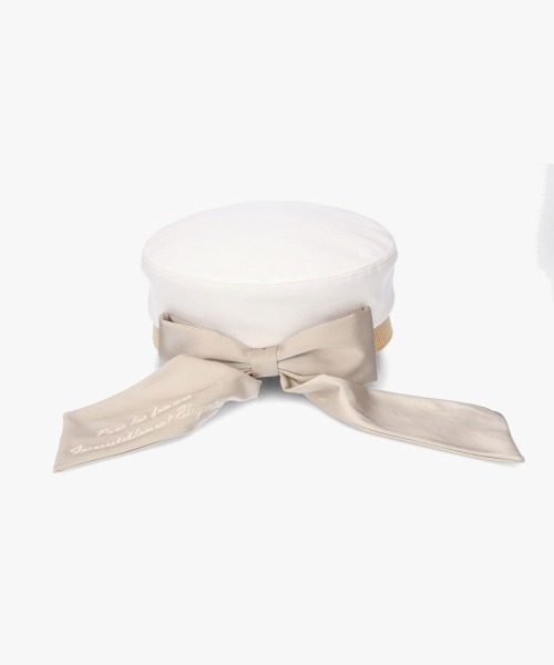 Chapeau d' O 帽子 キャスケット Back Ribbon Marine Cas