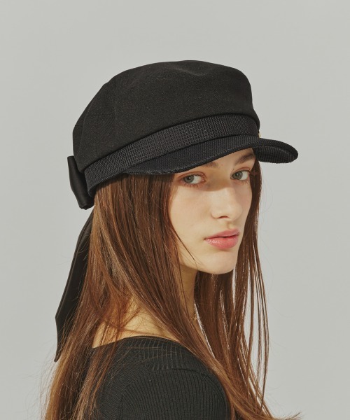 Chapeau d' O ロゴ付 麦わら帽子　キャスケット Chapeau d' O 帽子 キャスケット Back Ribbon Marine Cas