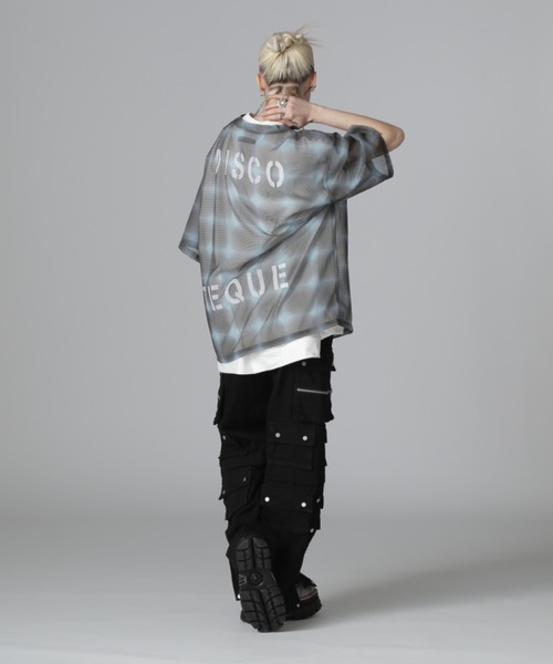 tシャツ DankeSchon/ダンケシェーン/OMBRE CHECK MESH T-SHIRTS レディース メンズ DANKE SCHON tシャツ DankeSchon/ダンケシェーン/OMBRE CHECK