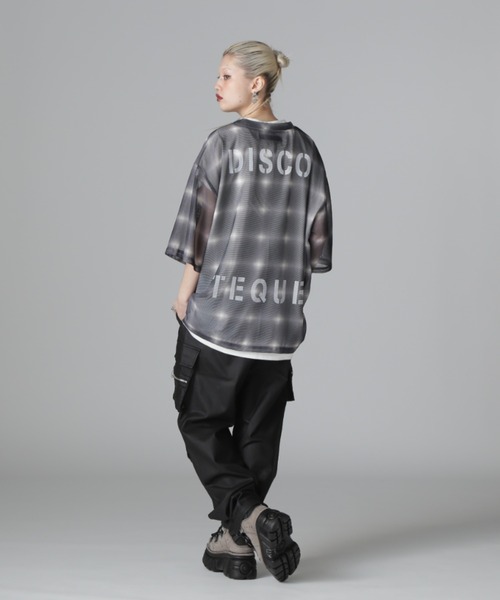tシャツ DankeSchon/ダンケシェーン/OMBRE CHECK MESH T-SHIRTS レディース メンズ DANKE SCHON tシャツ DankeSchon/ダンケシェーン/OMBRE CHECK
