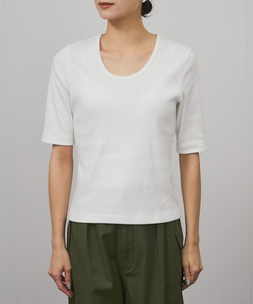 SALON adam et rope' tシャツ 「UVケア・洗える」プリマベール
